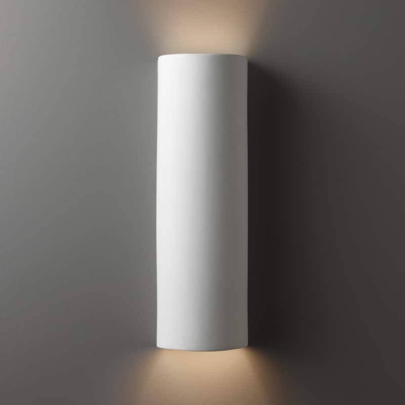 Justice Design Group Ambiance ADA Tube Open Top & Bottom Wall Sconce