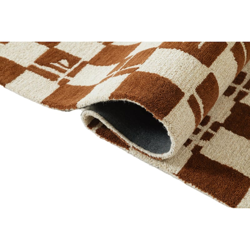 Terra by Obeetee Freya Astrid Red Rug