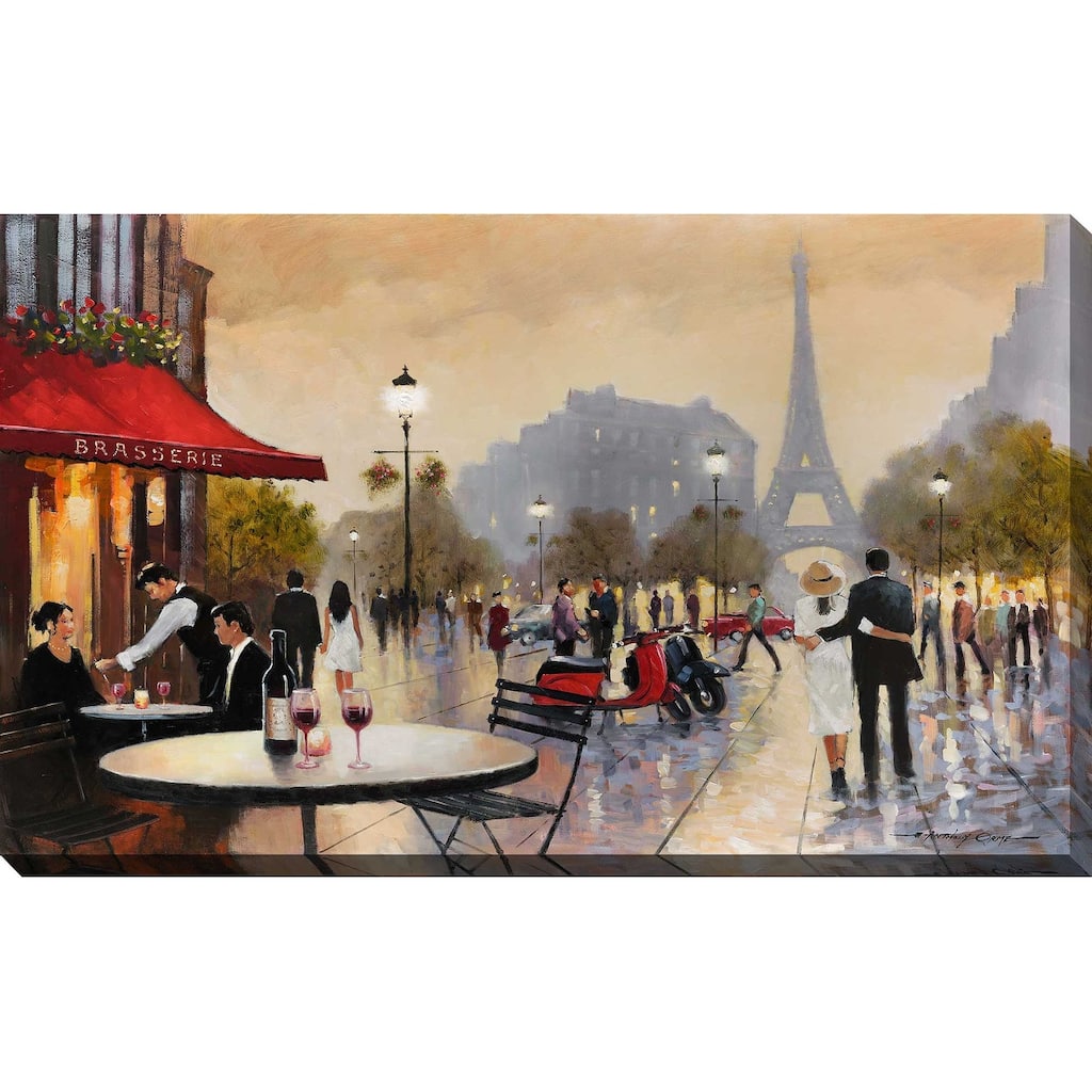 "Paris Stroll " by E. Anthony Orme Print on Canvas