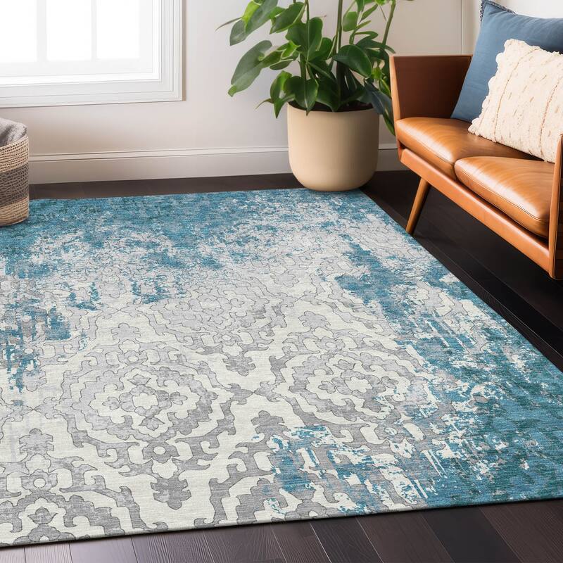 Machine Washable Indoor/ Outdoor Chantille Transitional Rug