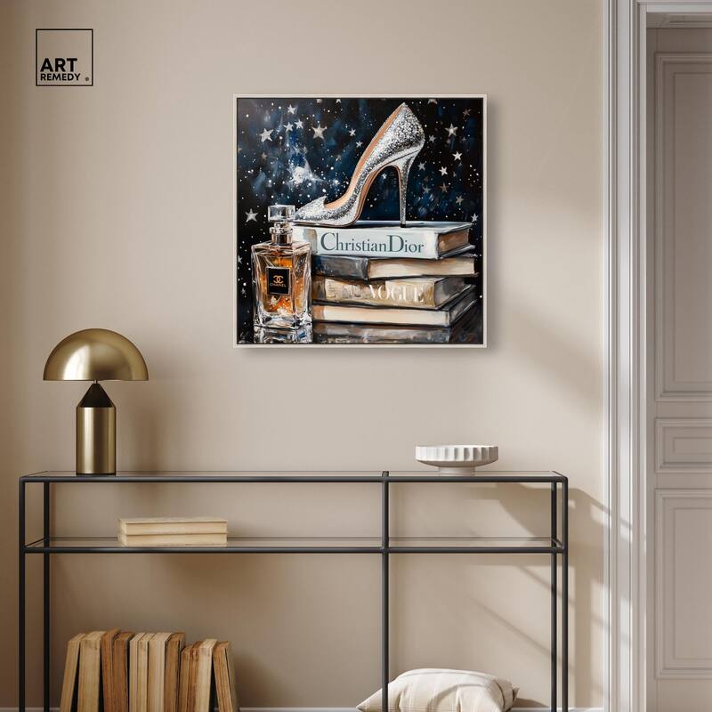Sparkling Stars Heel Canvas by Art Remedy