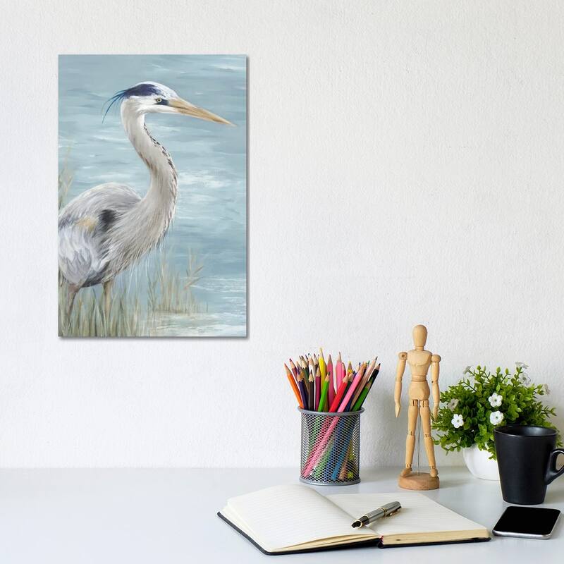 iCanvas "Great Blue Heron Gaze" by Eva Watts Canvas Print - 12x8x0.75