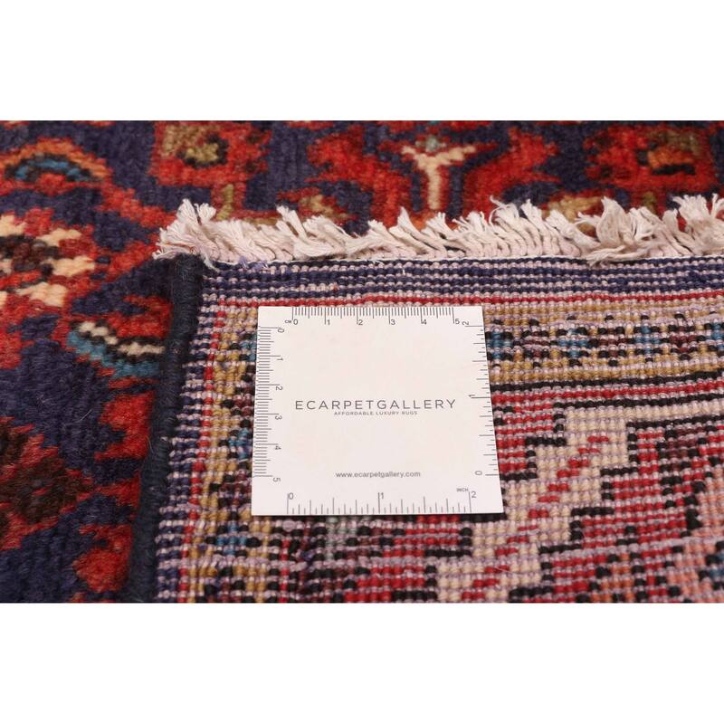 ECARPETGALLERY Hand-knotted Andelz Navy Wool Rug - 3'5 x 9'9