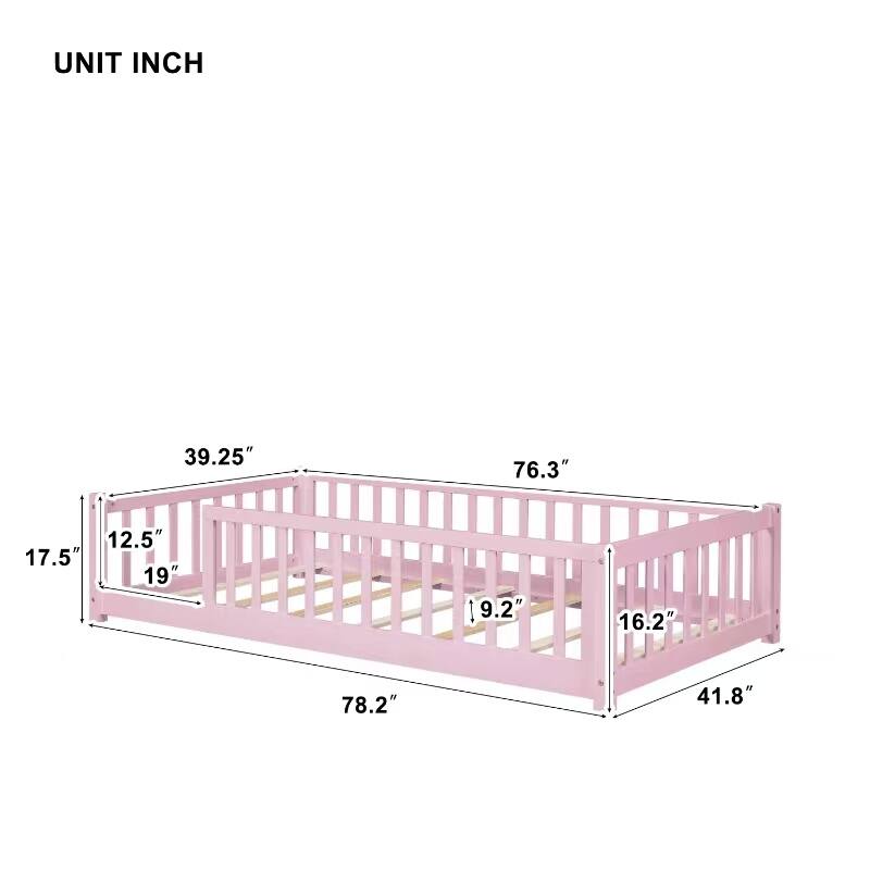 latform Bed with Fence without Door