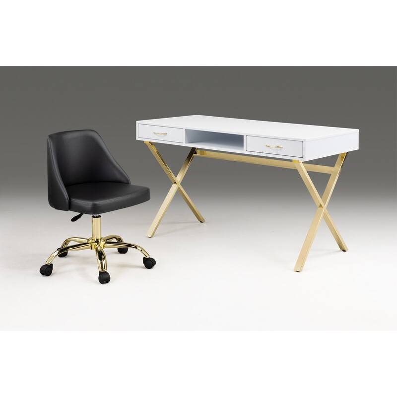 office chair with chrome base