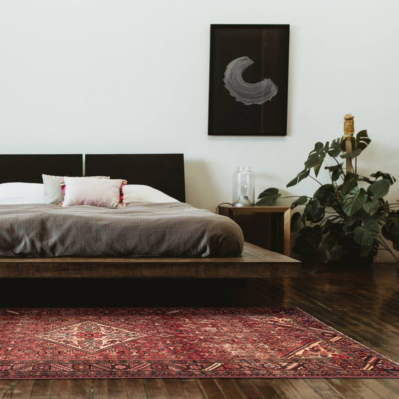 ECARPETGALLERY Hand-knotted Andelz Red Wool Rug - 5'4 x 11'4