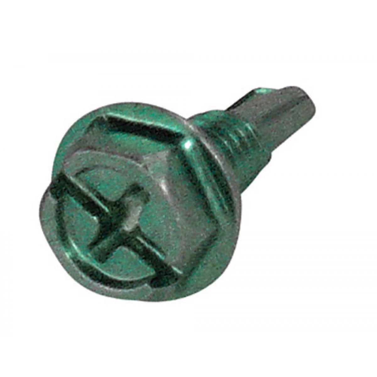 12 Pcs, 10-32 x 1/2 in. Tri-Drive Hex Washer Head Self-Tapping Ground Screw