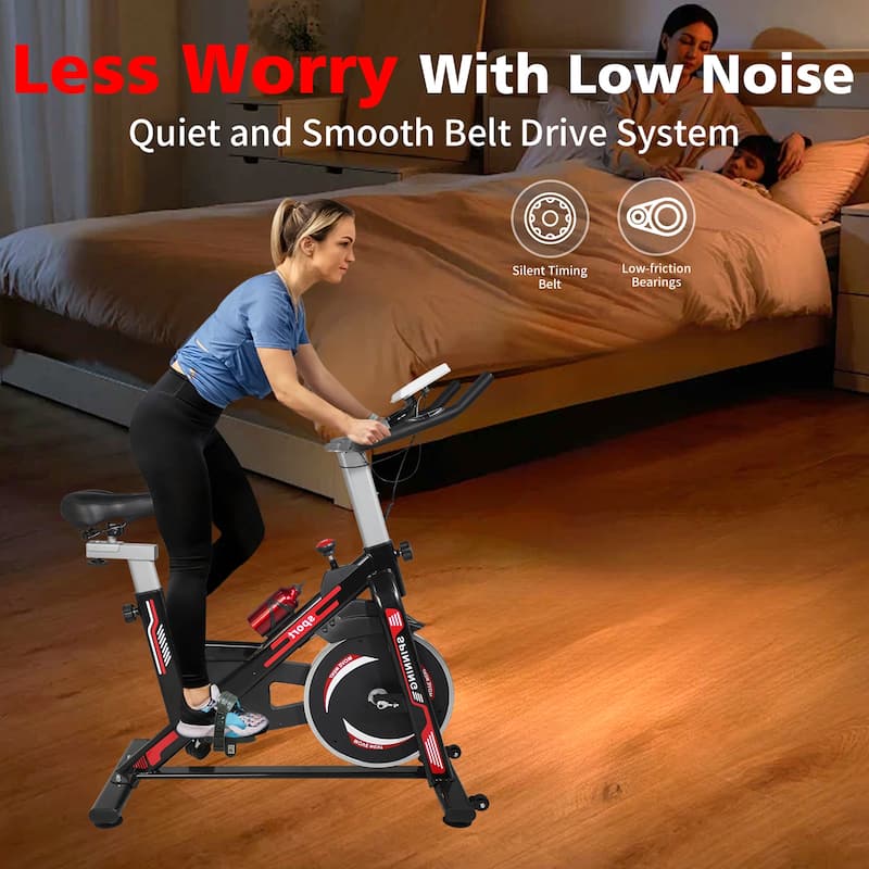 Indoor Exercise Bike Cycling Bike with Comfortable Seat Cushion