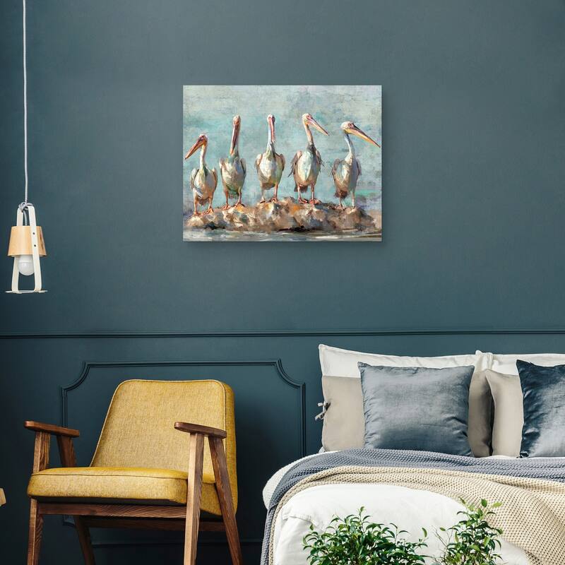 Pelican Pause by Studio Arts Canvas Art Print