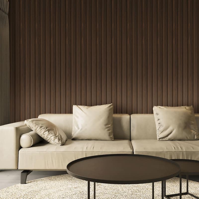 Art3d 103.94''x5.71'' Slat Wood Wall Paneling for Interior and Ceiling Decoration,4-Pack