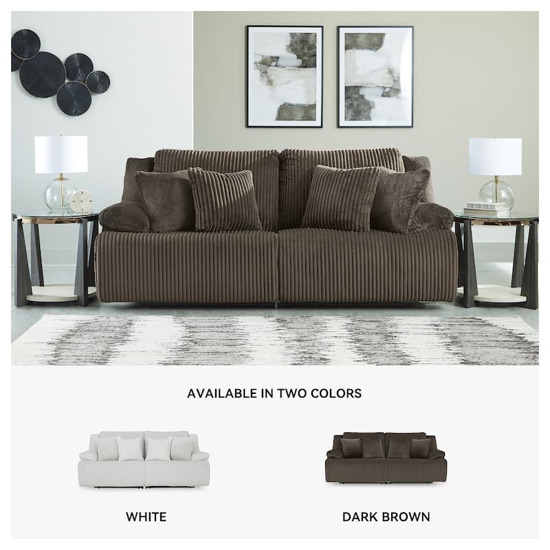 Signature Design by Ashley Top Tier 2-Piece Reclining Sectional Loveseat - 92"W x 40"D x 41"H