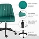 preview thumbnail 3 of 8, Mid Back Armless Desk Chair with Swivel Wheels, Velvet Fabric Swivel Vanity Chair, Adjustable Height Task Rolling Chai