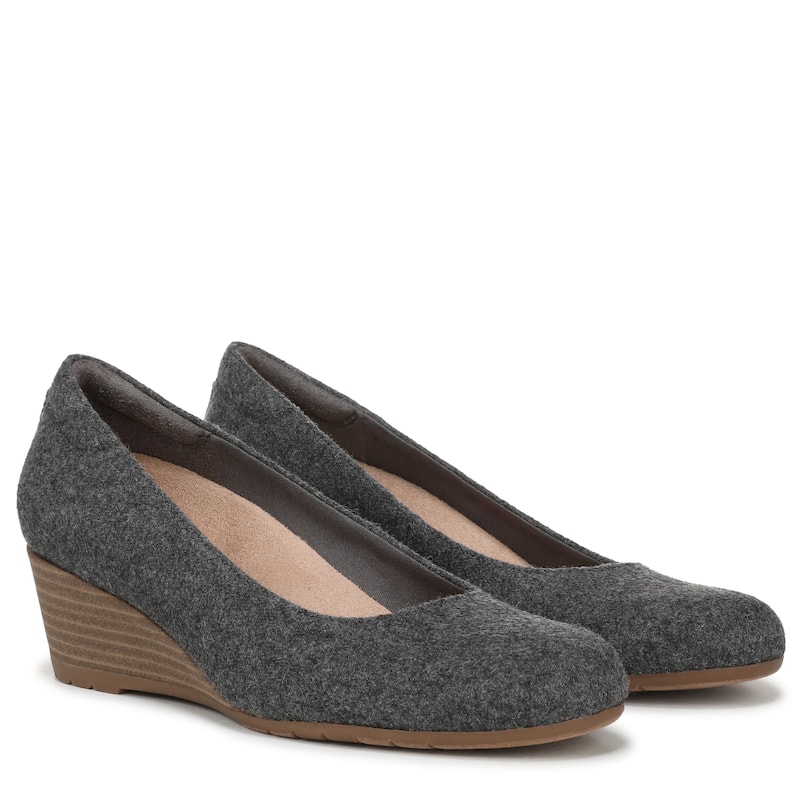 Dr. Scholl's Women's Be Flex Faux Wool Wedge Pump