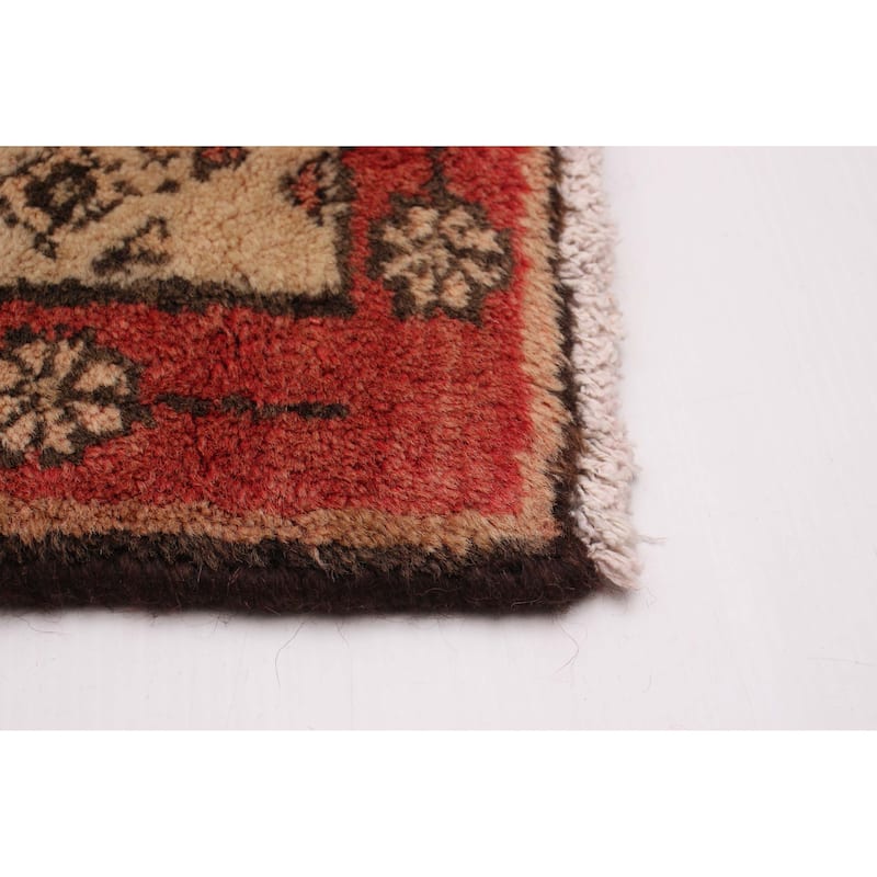 ECARPETGALLERY Hand-knotted Konya Anatolian Black, Red Wool Rug - 3'8 x 10'6