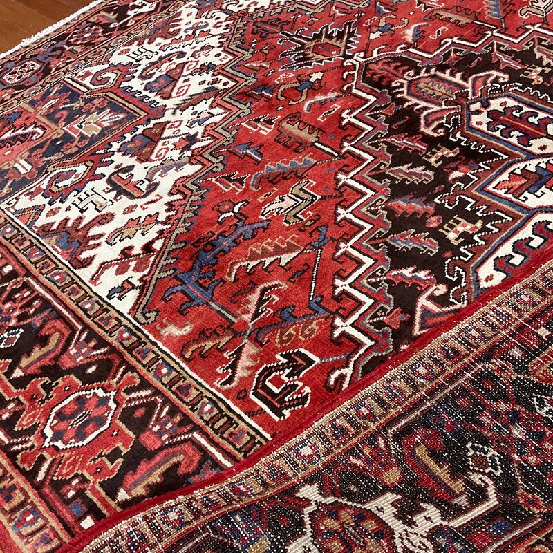 HERAT ORIENTAL Handmade Fine Heriz Wool Rug - 7'2" x 9'7"