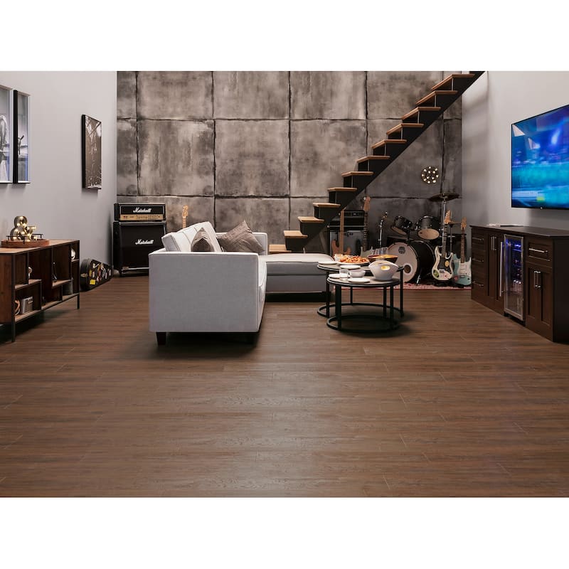 NewAge Products Stone Composite 9.5mm Luxury Vinyl Plank - 400 Sq.ft. Flooring Bundle - Forest Oak