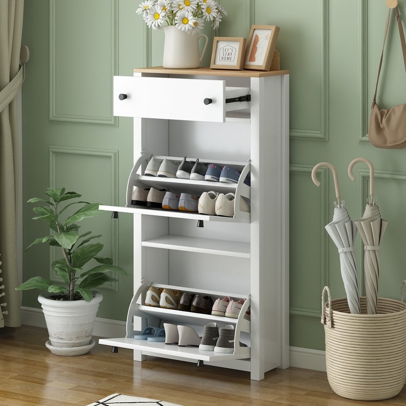 https://ak1.ostkcdn.com/images/products/is/images/direct/28e7647e8f5455d6b617911b8809b5ad997c3b8c/Free-Standing-Entryway-Organizer-Shoe-Rack-with-2-Flip-Drawers.jpg