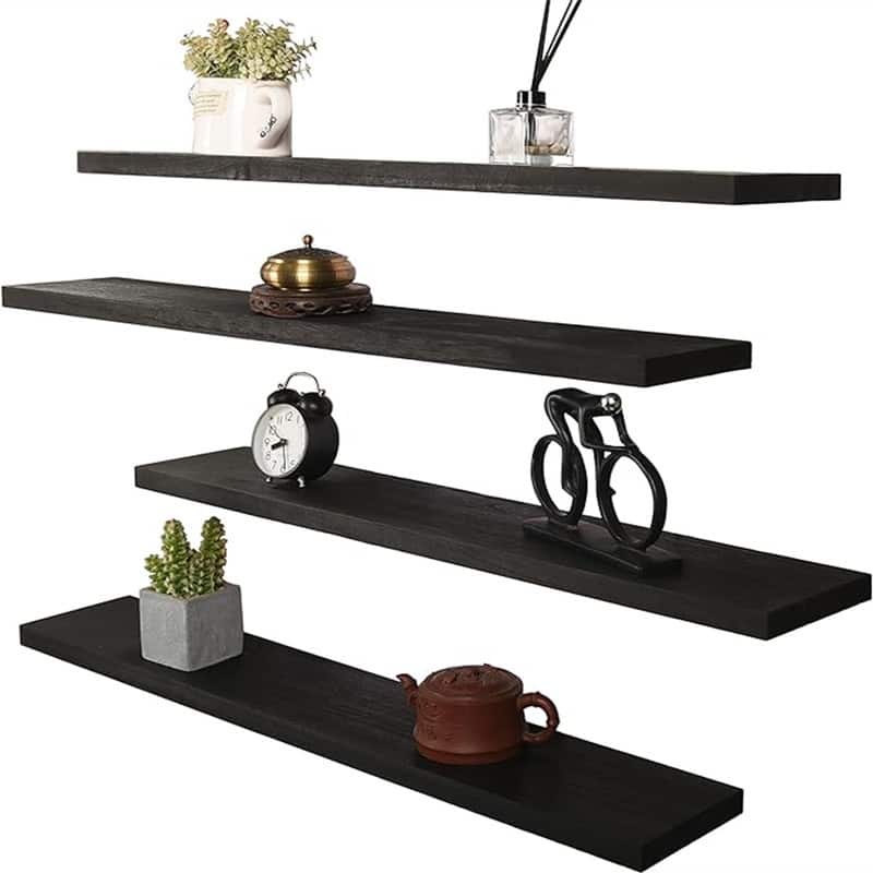 Wall Mounted Farmhouse Wooden Wall Shelf - 36"D x 6"W x 4"H