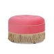 preview thumbnail 94 of 94, Yolanda 24" Upholstered Round Accent Ottoman