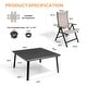 preview thumbnail 20 of 39, 9/11/13-Piece Luxury Outdoor Dining Set All-Weather Aluminum Patio Furniture Foldable Chairs