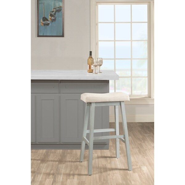 The Gray Barn Nettle Bank Non-swivel Backless Bar Stool - 30" high X 18" wide X 9.5" deep - 30" high X 18" wide X 9.5" deep. Opens flyout.