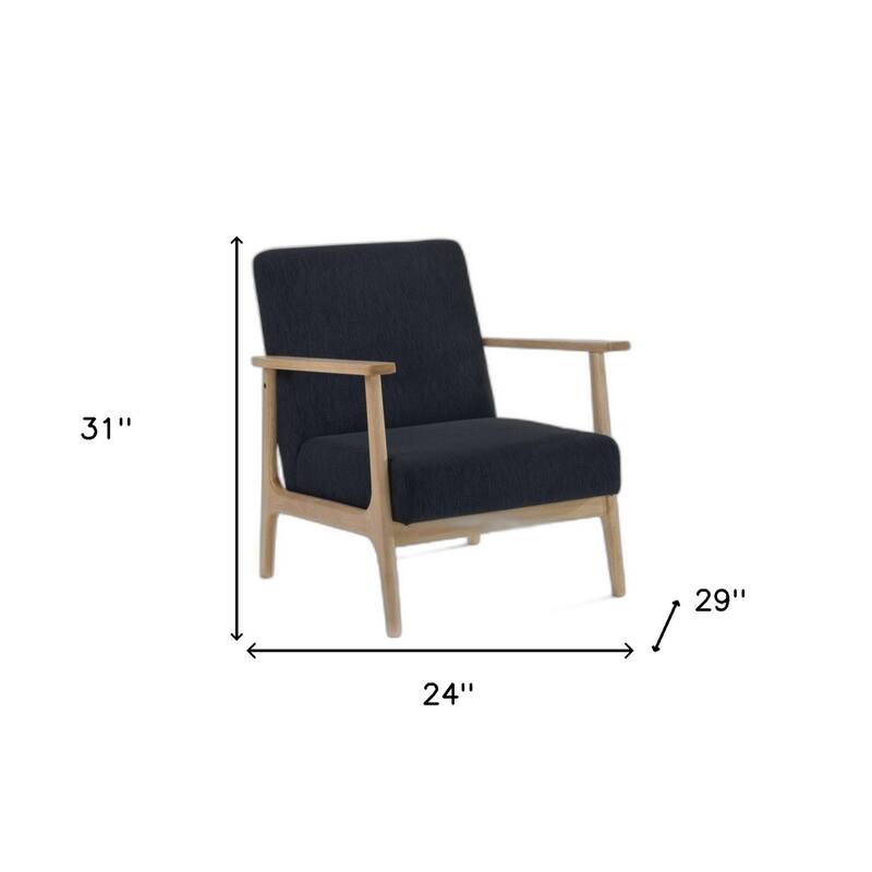 31 Inch Upholstered Armchair with Solid Wood Frame - 27.2” x 29.9” x 28.3”