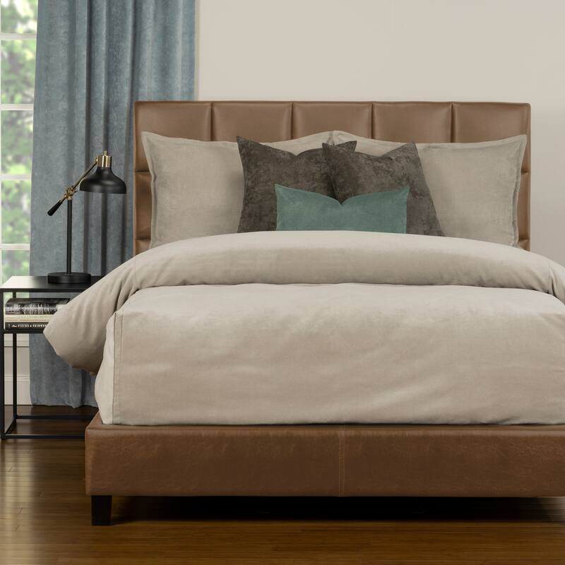 Mixology Padma 6-piece Bed Cap Comforter Set with Sewn Corners - Habor Grey - California King
