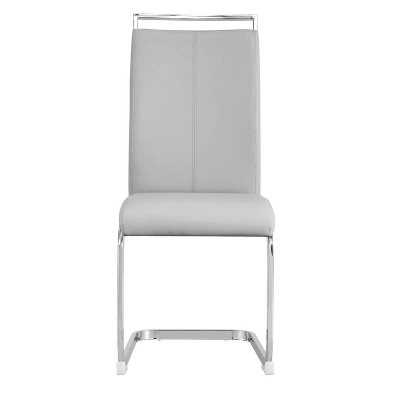 Dining Chairs,PU Faux Leather High Back Side Chair (Set of 4)