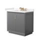 Option Dark Gray / Carrara Cultured Marble Top / Satin