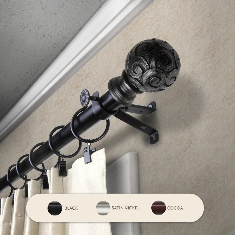 InStyleDesign Lux Adjustable Curtain Rod Set