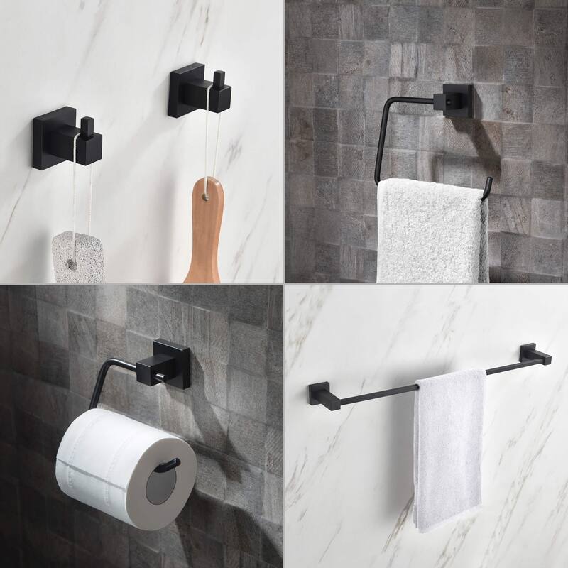 Cube 5-Piece Bathroom Hardware Set