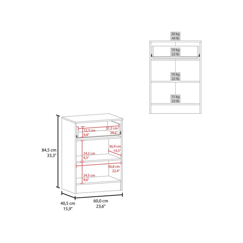 Cope kitchen Pantry in melamine with 2 doors and 1 drawer, Wengue