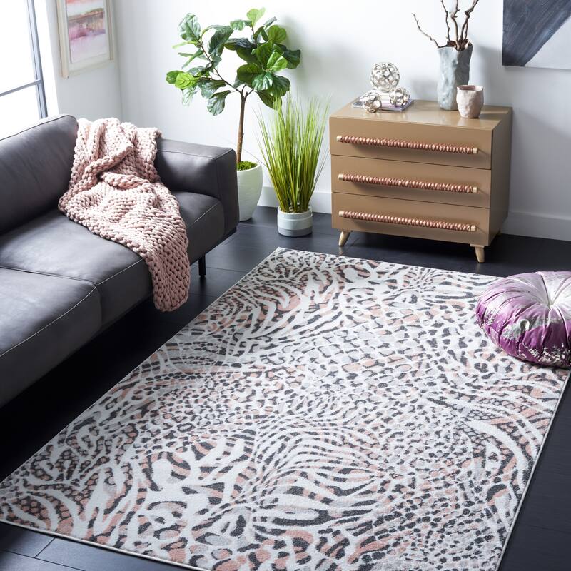 SAFAVIEH Amsterdam Vathsala Modern Abstract Rug - 3' x 5' - Ivory/Blush