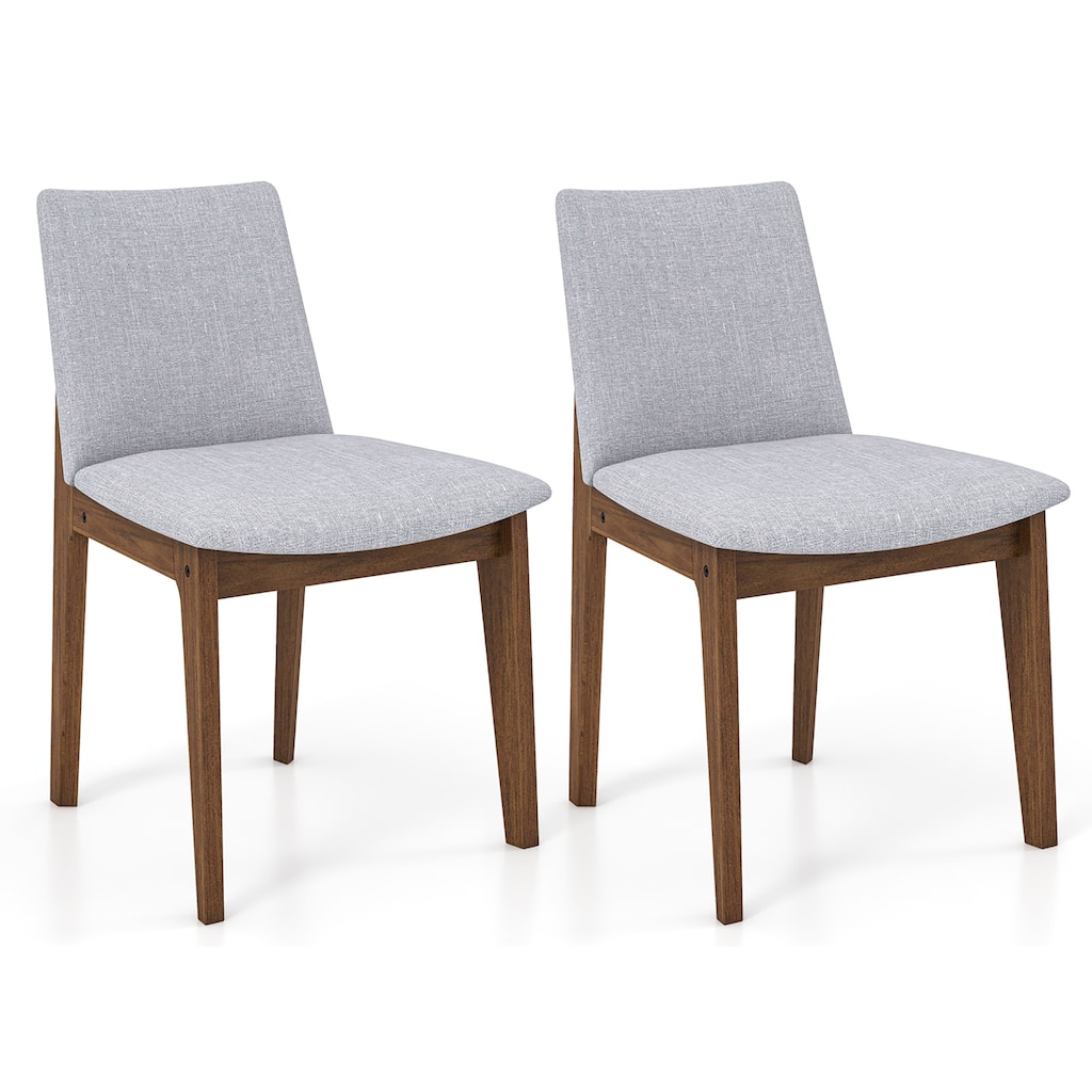 Gymax Wooden Dining Chairs of 2 w/ added Cushions High Curved Back for