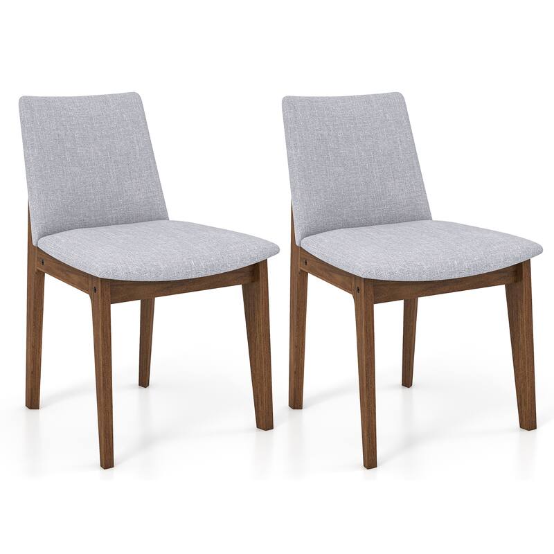 Gymax Wooden Dining Chairs of 4 w/ added Cushions High Curved Back for