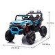 preview thumbnail 28 of 26, 24V Kids Ride-On Car with Electric UTV Remote Control, 400W Motor, 4WD, Music, USB, lights & Shock Absorbers - Electric Vehicle