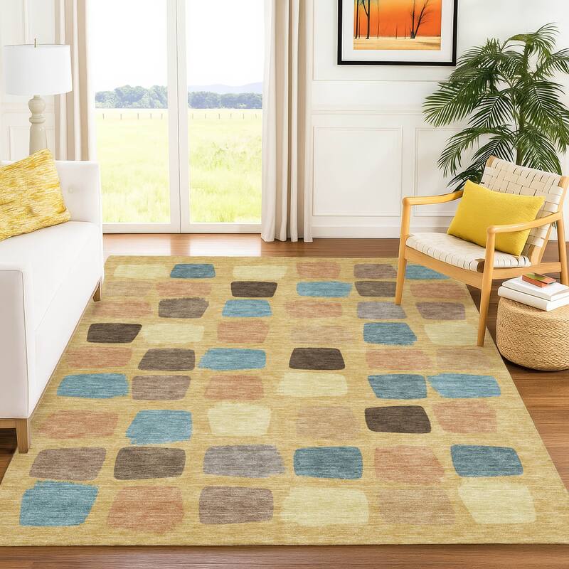 Machine Washable Indoor/ Outdoor Casual Hoppy Chantille Rug