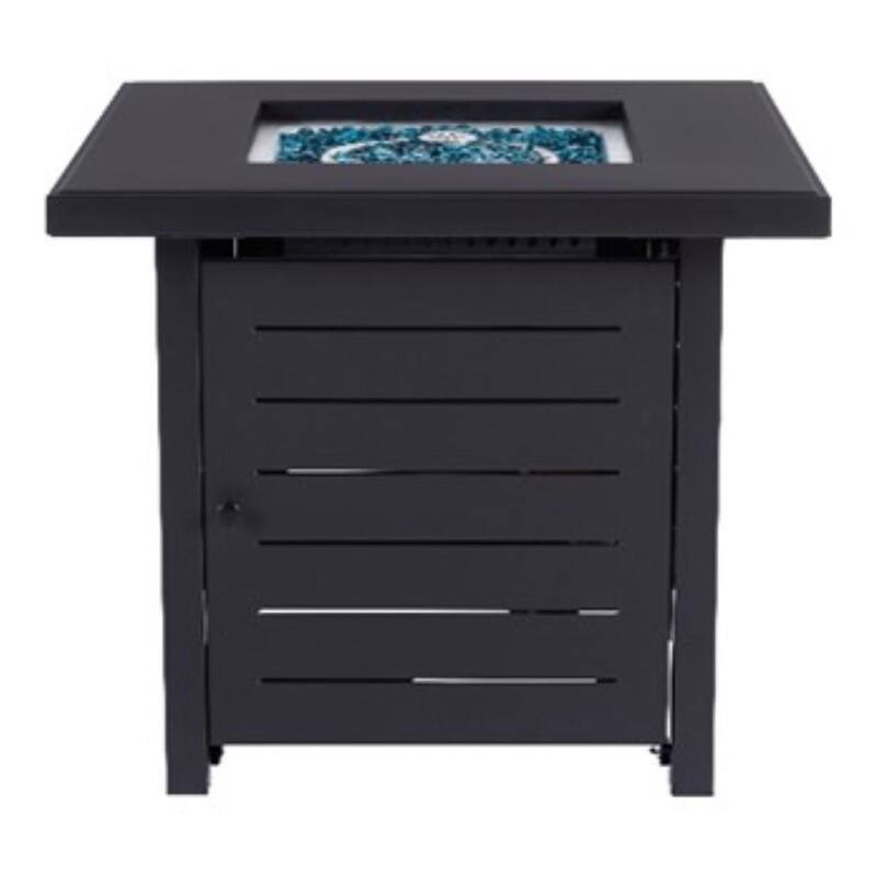 Living Accents Steel Square Propane Fire Pit 28" W