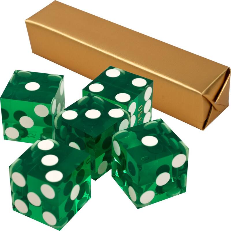 Five Numbered Serialized 19 mm Casino Craps Dice
