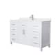 Option White, Nickel Trim, Carrara Cultured Marble Top