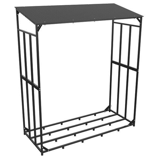 Large Firewood Log Rack Wood Storage Holder Iron Shed with Large Firewood Log Rack Wood Storage Holder Iron Shed with