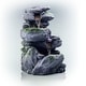 preview thumbnail 8 of 8, Alpine 22-in. Outdoor 3-tier LED Rock Waterfall Fountain