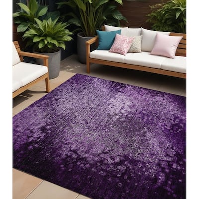 Gax Timeless Solid Weather Resistant Classic Meets Modern Outdoor Rug