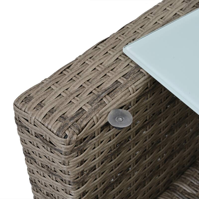 Outdoor Wicker Weaving Conversation Combo Set of 6