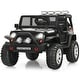 preview thumbnail 1 of 30, 12V Kids Remote Control Electric Ride On Truck Car with Lights and Music - 45" x 28.5" x 28.7" (L x W x H) Black