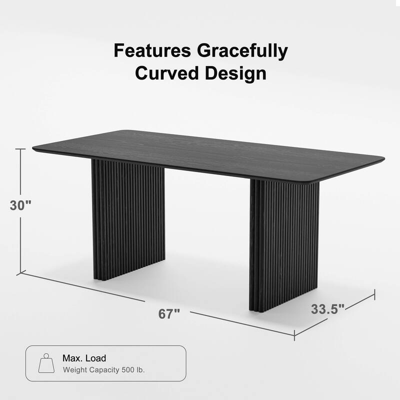 Lumioca Abberton Oak Wood Double Pedestal Base Dining Table