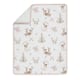 Sweet Jojo Designs Blush Pink Mint White Boho Watercolor Woodland Deer Floral Collection Girl 4-piece Crib Bedding Set