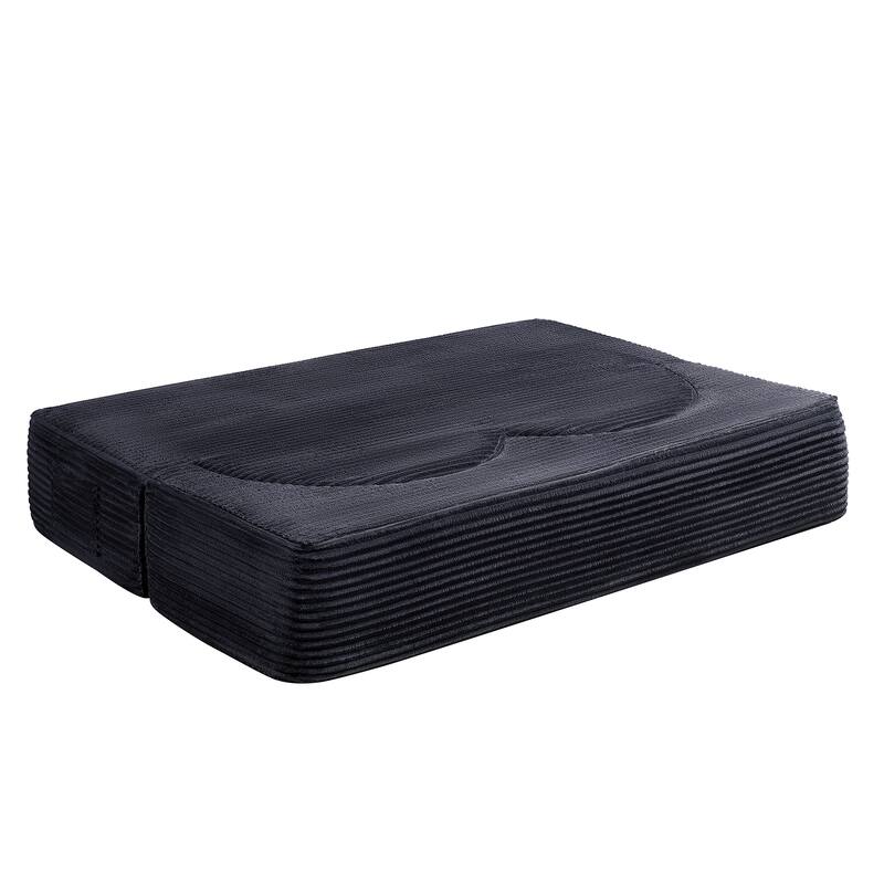 Folding sofa bed, floor to ceiling sofa, corduroy fabric double sofa, suitable for living rooms, guests, offices, apartments