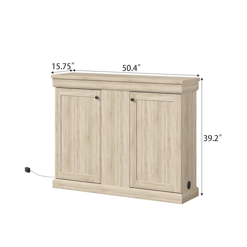 Motorized TV Lift Cabinet for TVs up to 50 Inch, Pop Up TV Lift Console with Remote Control, Hidden TV Cabinet Stand