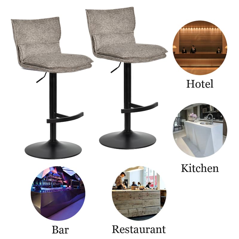 Swivel Adjustable Height with Armless Bar Stools